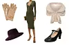 Kožne rukavice Valentino Garavani; My Theresa (€ 450)/Vuneni šešir Maison Michel; Net-A-Porter (€ 510)/Pencil suknja od kašmira Tom Ford; Matchesfashion (€ 346 - akcijska cijena)/Šal od lažnog krzna boje šampanjca Unreal Fur; Farfetch (€ 397)/Cipele s potpeticom Gabor; About You (655 kn)
