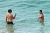 EXCLUSIVE PICTURES. IN POOL WITH ELIOT PRESS AND BACKGRID PHOTOGRAPHER. PLEASE CONTACT LOCAL AGENTS TO KEEP EXCLUSIVE. THIS SET IS POOL. Leonardo DiCaprio and Camila Morrone enjoy their holiday with a day at the beach on December 31st 2019 in St Barts., Image: 490785875, License: Rights-managed, Restrictions: , Model Release: no, Credit line: IMP Features / IMP Features / Profimedia