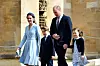 Mandatory Credit: Photo by James Veysey/Shutterstock (12894684ba) Catherine Duchess of Cambridge, Prince George, Prince William, Princess Charlotte 17 Apr 2022 The Royal Family attend the Easter Mattins Service, St. George‘s Chapel, Windsor Castle, UK - 17 Apr 2022