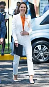 Jedno odijelo, tri prigode: majstorica modnog recikliranja pojavila se u modelu Alexander McQueen na Jamajci u ožujku uz detalje u narančastoj boji, zatim u lipnju na obilježavanju Windrush dana te nedavno na Igrama Commonwealtha, ali s cipelama niskih potpetica