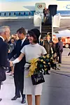 Jacqueline Bouvier Kennedy sa suprugom JFK-om na aerodromu u San Antoniju 21. listopada 1963.