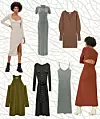 Haljina u stilu korzeta Bershka (149,90 kn)/ duga haljina s polo kragnom Jacquemus; Matches Fashion (513 eura)/ rebrasta haljina mini dužine H&M (59,99 eura)/ pletena haljina otvorenih ramena Mango (349,90 kn)/ pletena haljina s džepovima Zara (399,90 kn)/ duga pletena haljina Zara (229,90 kn)/ duga haljina s izrezom na leđima Stradivarius (149,90 kn)