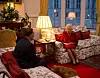 WINDSOR, ENGLAND - OCTOBER 30: Queen Elizabeth II speaks with Prime Minister of New Zealand John Key at a audience held at Windsor Castle on October 29, 2015 in Windsor, England. (Photo by Steve Parsons - WPA Pool/Getty Images)