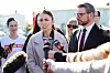 PALMERSTON NORTH, NEW ZEALAND - AUGUST 23: Labour leader Jacinda Ardern speaks to media while MP for Palmerston North, Iain Lees-Galloway, looks on during a housing announcement at Farnham Park on August 23, 2017 in Palmerston North, New Zealand. Ardern announced that Labour will build 149 homes in Palmerston North, a mix of KiwiBuild starter homes for first homebuyers and state houses, to help tackle home affordability and homelessness. (Photo by Hagen Hopkins/Getty Images)
