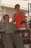 Christopher i Dana Reeve sa sinom Williammo 1997. godine na Stazi slavnih