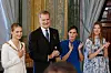 Buduća kraljica Leonor s kraljem Felipeom, kraljicom Letiziom te sestrom, princezom Sofijom