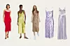Haljina od 100 % svile Mango (1499,90 kn)/ haljina s prorezom Massimo Dutti (679 kn)/ satirana haljina Max Mara; answear (1409 kn - akcijska cijena)/ haljina s uzorkom Monki; Zalando (239 kn - akcijska cijena)/ duga haljina Miu Miu; Mytheresa (1750 eura)
