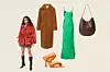 Prošivena jakna Baum und Bferdgarten; Garderoba (288,01 eura)/ teddy kaput Stand Studio; The Outnet (98 eura)/ sandale na petu Gia Borghini x Pernille Teisbaek; Farfetch (227 eura)/ duga slip haljina Victoria Beckham; Zalando (492,95 eura)/ kožna torba Aesther Ekme; Garderoba (353,04 eura)