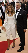 Actress Sarah Jessica Parker (L) and television host Andy Cohen arrive at the Metropolitan Museum of Art Costume Institute Gala (Met Gala) to celebrate the opening of