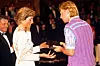 S princezom Dianom na humanitarnom meču u teniskom centru John Lloyd u Londonu 1988.
