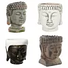 Buddha posude za cvijeće (Vivre) 1. Od staklenog vlakna 35x5x50 cm - 520,99 kn 2. Od terakote 20x20 cm - 135,99 kn 3. Od cementa 26x25 cm - 790,99kn 4. Od staklenog vlakna 26x25x30 cm - 394,99 kn