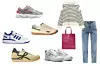 Tenisice metalik sjaja Nike; Farfetch (148 eura)/ tenisice od veganske kože Saye (149 eura)/ tenisice adidas Forum; About You (745 kn)/ kožne tenisice Loewe (4419 kn)/ tenisice Nike Dunk Low; Shooster (819 kn)/ pulover na prugice Arket (79 eura)/ torbica Uterqüe (950 kn)/ traperice E.L.V Denim; Matches Fashion (350 funti)