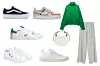 Tenisice na platformu Vans; Shoe-Be-Do (649 kn)/ platnene tenisice Nike; Buzz (849 kn)/ tenisice adidas Stan Smith; Shooster (749 kn)/ platnene tenisice Miu Miu; My Theresa (490 eura)/ tenisice od veganske kože Veja (125 eura)/ mini torbica Chloe; Matches fashion (1210 funti)/ pulover Zara (199,90 kn)/ elegantne hlače Reserved (229,90 kn)