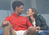 BELGRADE, SERBIA - JUNE 12: Novak Djokovic (L) of Serbia relaxes with his wife Jelena Djokovic (R) after the exhibition doubles match of the Adria Tour charity exhibition hosted by Novak Djokovic, on June 12, 2020 in Belgrade, Serbia. (Photo by Srdjan Stevanovic/Getty Images)