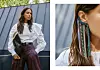 Kiša bordo hlače + Tija bluza + Senja ear cuff green