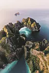 Scenic aerial view of Koh Phi Phi Island in Thailand at sunrise