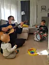 Frane Ridjan sa sinovima Maurom i Manuelom ili, kako ih od milja zove - haharima.