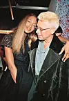 Model Naomi Campbell with her boyfriend Adam Clayton, the bassist of U2, during London Fashion Week, 18th October 1993. (Photo by Dave Benett/Getty Images)