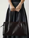 Crackled nappa leather satchel bag (169 eura)