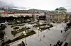 Pogled na zgradu HNK Ivan plemeniti Zajc i kazališni park snimljen u ožujku 2010. godine