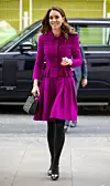 LONDON, ENGLAND - JANUARY 16: The Duchess of Cambridge visits The Royal Opera House on January 16, 2019 in London, England to learn more about their use of textiles, commissioning of fabrics and supply chain. (Photo by Heathcliff O'Malley - WPA Pool/Getty Images)