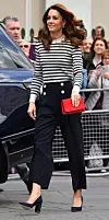 LONDON, ENGLAND - MAY 07: Catherine, Duchess of Cambridge arrives to launch the King's Cup Regatta during the launch of the King's Cup Regatta at Cutty Sark, Greenwich on May 7, 2019 in London, England. (Photo by Ben Stansall - WPA Pool / Getty Images)