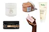 Omorovitza Gold Sugar Scrub; Cult Beauty (62 funte)/ Goop G.Tox Detox piling za tijelo (40 dolara)/ Melvita piling gel za tuširanje s medom bagrema (104 kn)/ Apivita Royal Honey s morskom soli (199 kn)/ Glossier Body Hero sapun za eksfolijaciju (14 dolara)