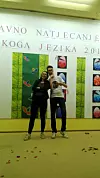 S prijateljem Mislavom na državnom natjecanju iz hrvatskog jezika.