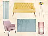 Zastor 140x250 cm - 98,90 kn // Kauč dvosjed Penelope Yellow - 4.675,90 kn // Samostojeća svjetiljka s uzorkom - 216,90 kn // Fotelja Chisa Rose - 1.385,90 kn // Tepih Fluffy Blue 80x250 cm - 450,90 kn // Vaza - 80,90 kn - sve dostupno na vivre.hr