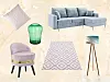 Jastučnica Juliet Pink 45x45 cm - 47,90 kn // Vaza Allen Wide Top Green - 155,90 kn // Kutna garnitura na razvlačenje Muguet Light Blue - 7.371,90 kn // Fotelja Lucia Pink - 827,90 kn // Tepih Plus Diamond Pink 160x230 cm - 360,90 kn // Samostojeća svjetiljka - 216,90 kn - sve dostupno na vivre.hr