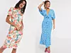 Asos, Midi haljina cvijetnog uzorka, 425 kuna; Haljina s prednjim vezanjem, 373 kune.