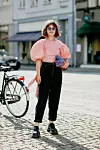 Street style, Zofia Piotrowski arriving at Mfpen Spring Summer 2021 show, held at Bredgade, Copenhagen, Denmark, on August 12, 2020.,Image: 554930267, License: Rights-managed, Restrictions: , Model Release: no, Credit line: Bertrand-Hillion Marie-Paola/ABACA / Abaca Press / Profimedia
