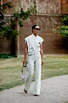 Street style, Sarah Paaschburg arriving at Henrick Vibskov Spring Summer 2021 show, held at Hanging Gardens, Copenhagen, Denmark, on August 12, 2020.,Image: 554930137, License: Rights-managed, Restrictions: , Model Release: no, Credit line: Bertrand-Hillion Marie-Paola/ABACA / Abaca Press / Profimedia