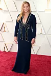 Američka komičarka Amy Schumer, voditeljica svečanosti u večernjoj haljini Oscara De La Rente