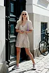 Street style, Andrea Steen arriving at Mfpen Spring Summer 2021 show, held at Bredgade, Copenhagen, Denmark, on August 12, 2020.,Image: 554929867, License: Rights-managed, Restrictions: , Model Release: no, Credit line: Bertrand-Hillion Marie-Paola/ABACA / Abaca Press / Profimedia