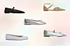 Mary Jane balerinke Massimo Dutti (79,95 eura)/ balerinke s remenčićima Mango (45,99 eura)/ metalik balerinke od kože Mango (45,99 eura)/ metalik balerinke s trakom Mango (59,99 eura)/ kožne balerinke Maison Margiela; Farfetch (540 eura)