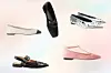 Balerinke s kapicom Aeyde; Net-a-Porter (225 eura)/ balerinke s rastezljivim trakicama Bershka (25,99 eura)/ balerinke sa zrcalima Zara (49,95 eura)/ balerinke s kopčama Ganni; Matchesfashion (312 eura)/ kožne balerinke Gucci; Matchesfashion (720 eura)