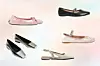 Kožne balerinke Prada; Matchesfashion (550 eura)/ kožne balerinke & Other Stories (99 eura)/ balerinke s metalnom kapicom massimo Dutti (79,95 eura)/ satenske balerinke Miu Miu; Matchesfashion (700 eura)/ slingback balerinke & Other Stories (99 eura)