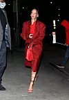 Rihanna se na posljednjem koncertu A$AP Rockyja pojavila u upečatljivoj crvenoj modnoj kombinaciji.