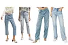Traperice sa sitnim cvjetnim uzorkom; Mango (349,90 kn) / Traperice ravnog kroja; Desigual (900 kn) / Vrećaste traperice niskog struka sa cvjetovima; Bershka (299,90 kn) / Traperice Miss Sixty; About You (1.349,00 kn)