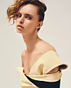COOL ASIMETRIJA Drapirani top od elastične tkanine Jil Sander, Heraldi Men & Women