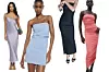 Midi haljina Reformation (350 eura)/ mini haljina Zara (25,95 eura)/ haljina od trapera Zara (40 eura)/ haljina s naborima Zara (22,95 eura)