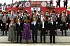 Sinj, 090820. 305. Sinjska alka, tradicionalna viteska igra kojom se slavi pobjeda nad osmanlijskim osvajacima od 14. kolovoza 1715. godine odrzava se u Sinju. Na fotografiji: drzavni vrh. Foto: Tom Dubravec / CROPIX