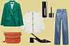 Sako strukturirane tkanine Zara (399,90 kn)/ prošivena jakna The Frankie Shop (285 eura)/ torbica Bottega Veneta; My Theresa (2900 eura)/ slingback cipele Uterque (950 kn)/ sjajilo za usne Westman Atelier; Cult Beauty (35 funti)/ traperice Zara (229 kn)