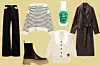 Traperice Maison Margiela; My Theresa (490 eura)/ pulover s ovratnikom Arket (79 eura)/ čizme Chelsea stila Mango (449,90 kn)/ lak za nokte Barry M Hi Vis Neon; Notino (58 kn)/ kardigan s ovratnikom Ganni; Garderoba (2750 kn)/ baloner od kože COS (450 eura)