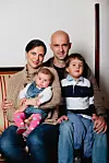 Ivan Ljubičić i supruga Aida 2012. sa sinom Leonardom i kćerkom Zarom