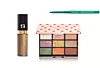 SISLEY Ombre Éclat Antique Gold tekuće sjenilo, 51,49 €/ NAJ OLEARI Sparkling Foliage paleta sjenila, 36 €/ CATRICE Festive Treasures Mistlegreen olovka za oči s metalik efektom, 3,10 €
