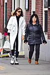 New York, Ny - *EXCLUSIVE* - Irina Shayk looks happy while shopping with her mother Olga Shaykhlislamova. Irina stands out in a large white trench coat, black turtleneck, black leggings, and white and black boots. BACKGRID USA 27 JANUARY 2020, Image: 495079667, License: Rights-managed, Restrictions: RIGHTS: WORLDWIDE EXCEPT IN FRANCE, GERMANY, POLAND, Model Release: no, Credit line: Skyler2018 / BACKGRID / Backgrid USA / Profimedia