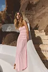 Zara drapirana haljina s otvorenim ramenima (35,95 eura)