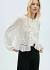 Mango boho bluza s volanima i čipkom (55,99 eura)